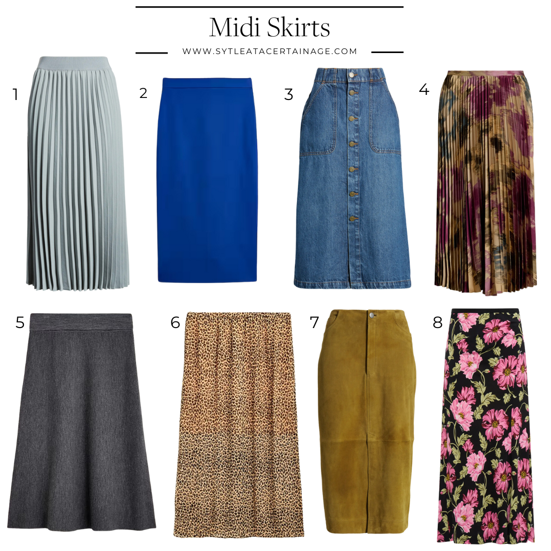shop Midi Skirts