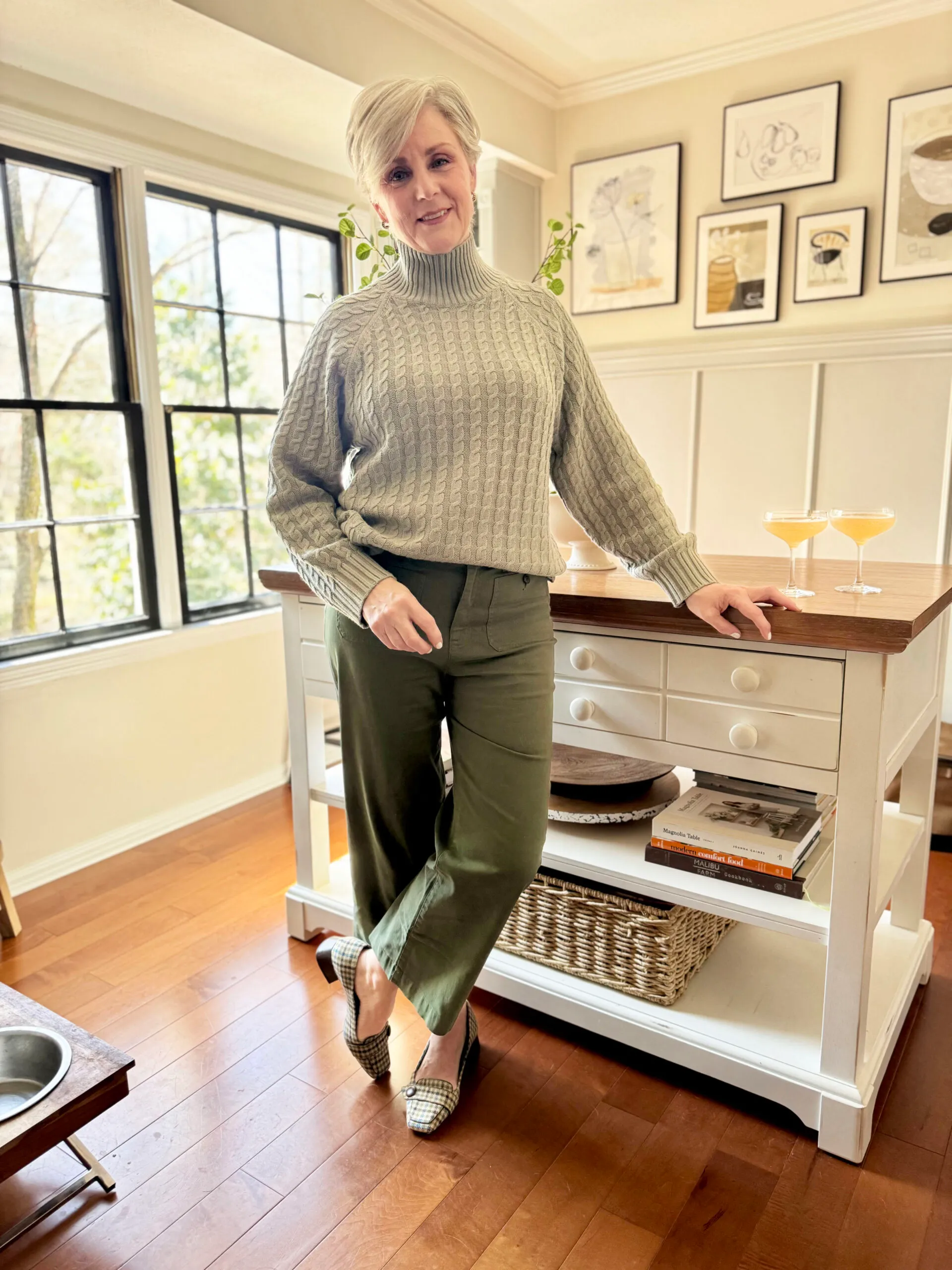 Patch Pocket Wide Leg Pants