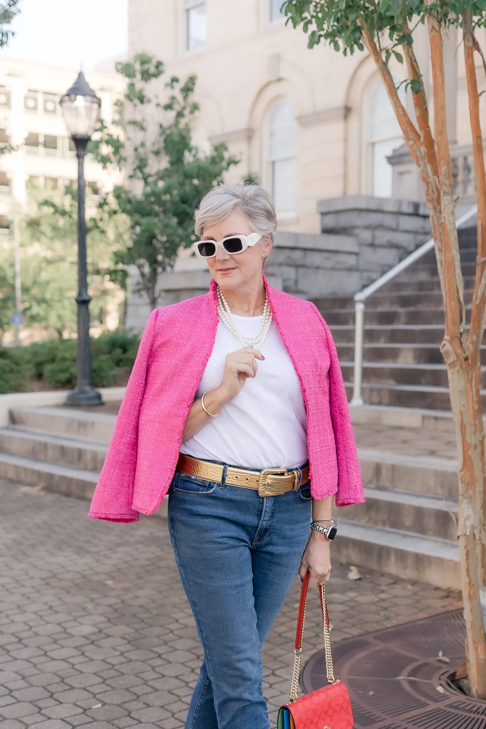 Pink Tweed Fall Fashion at J.Crew Factory