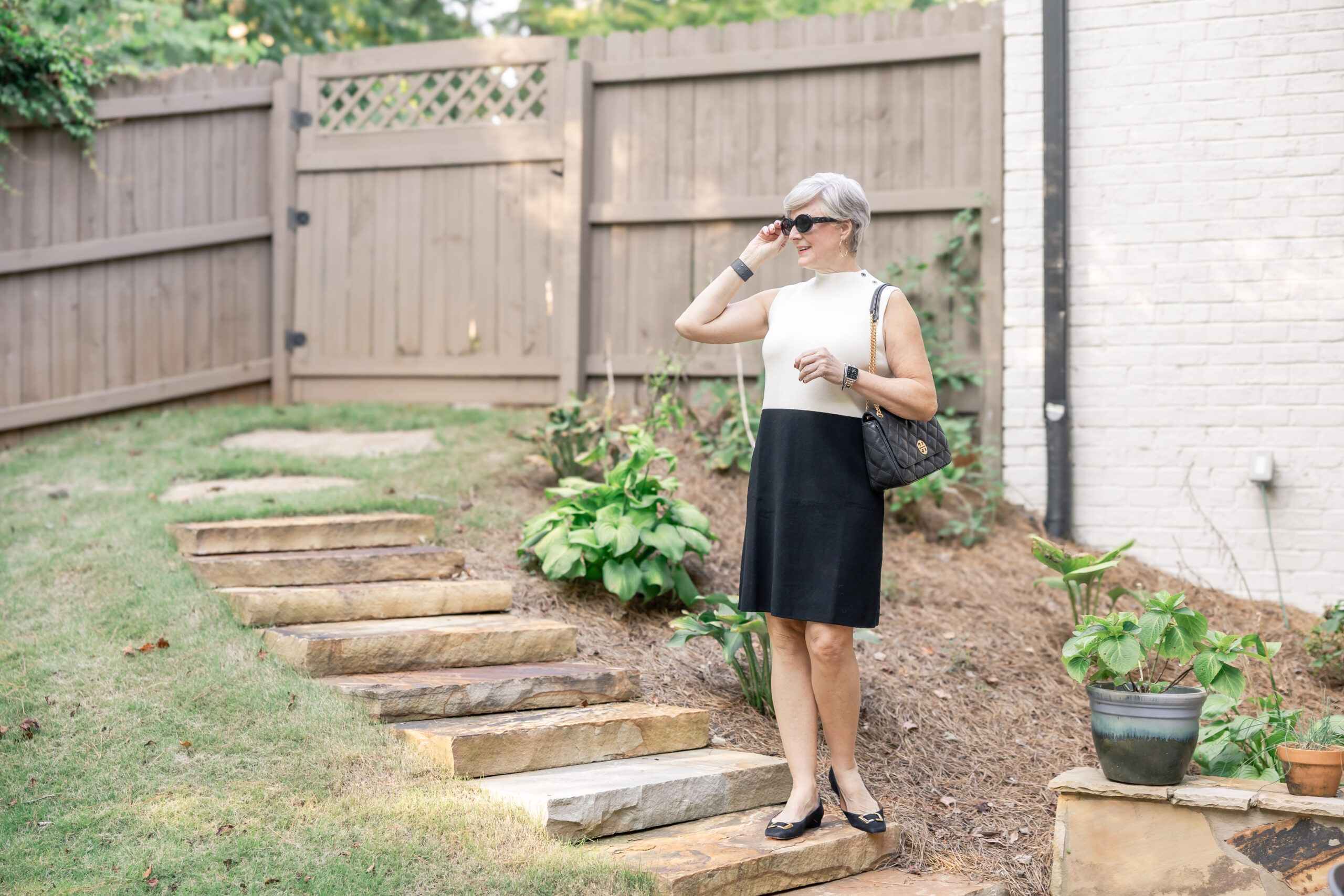 Beth SAACA | August, Sept. & Oct. 2024 mock neck color block dress