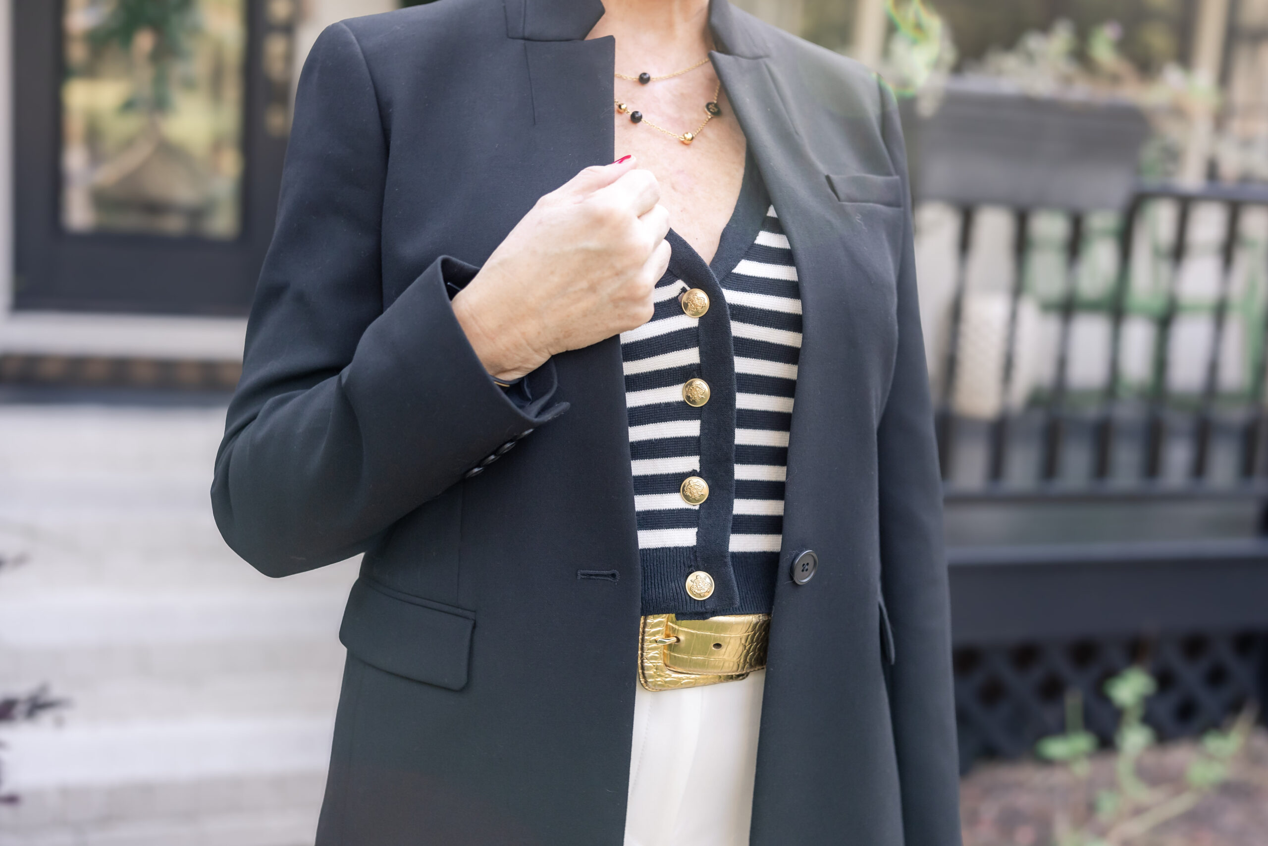 chic black blazer