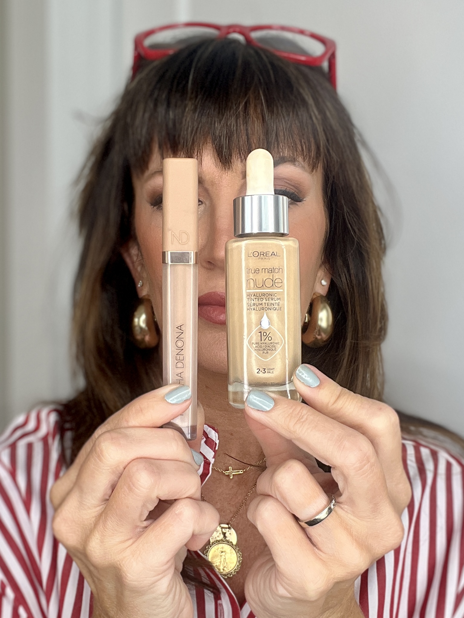 tinted serum and concealer