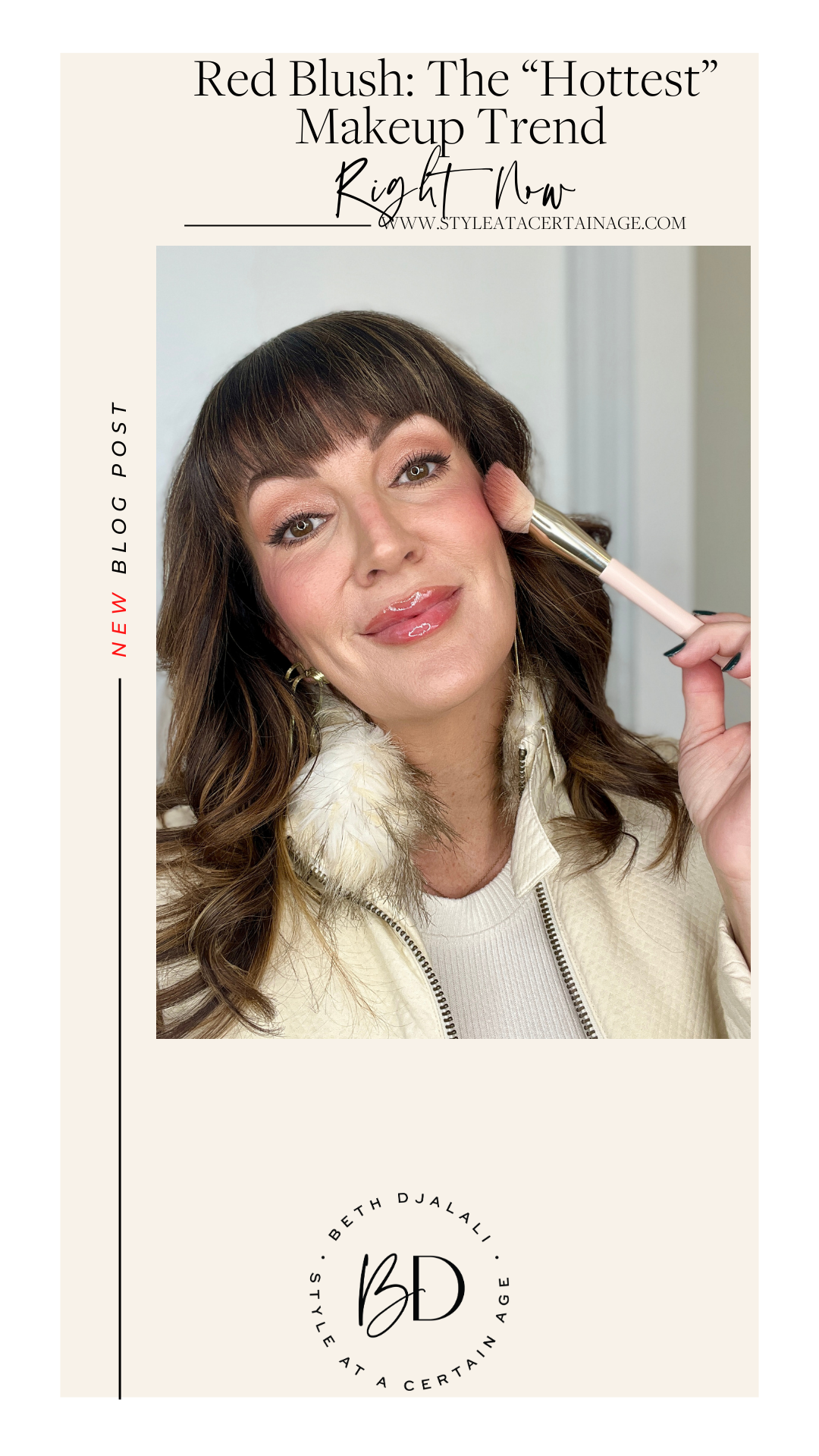 red blush makeup trend
