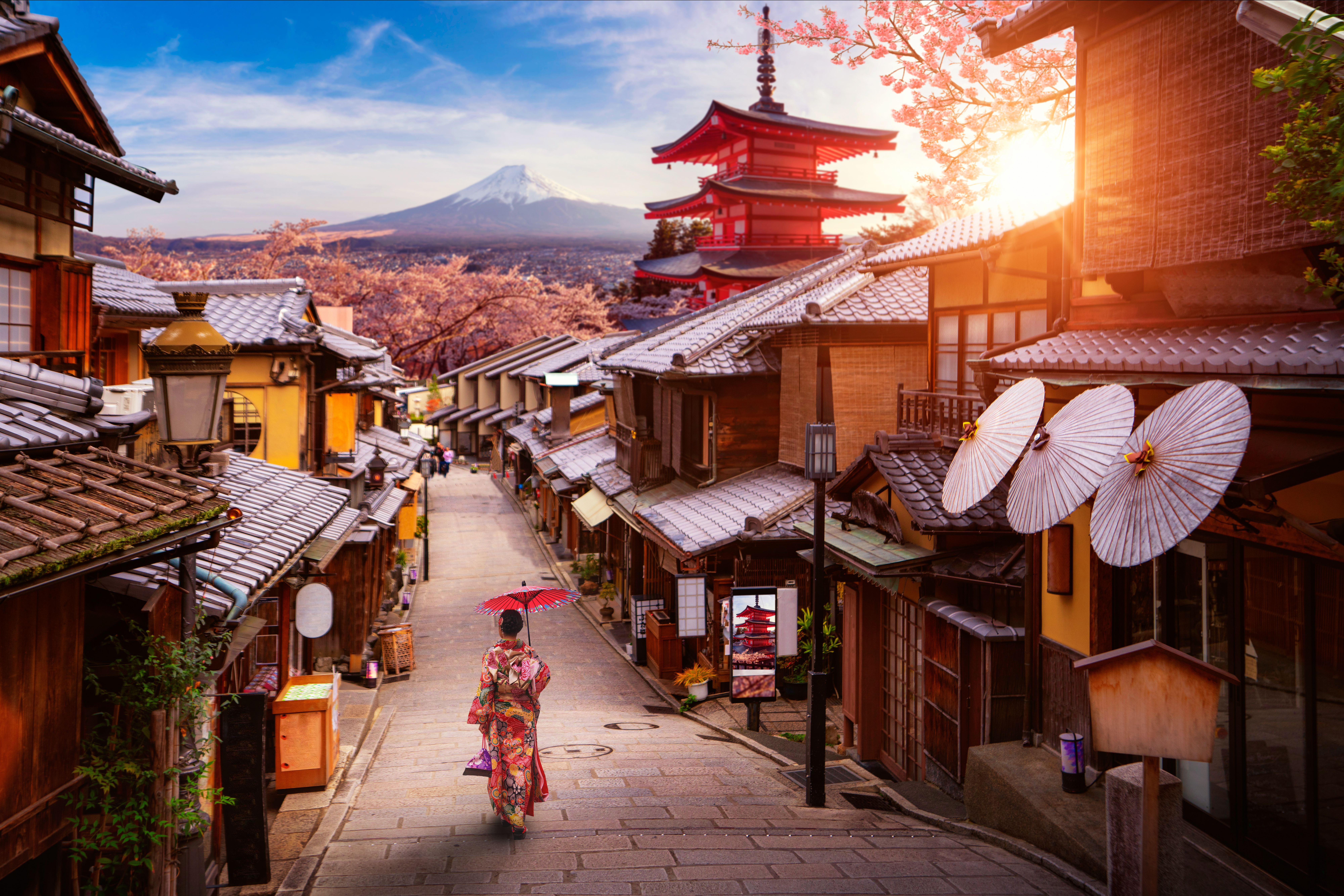 Backgroung concept for travel in Japan image Kyoto Japan