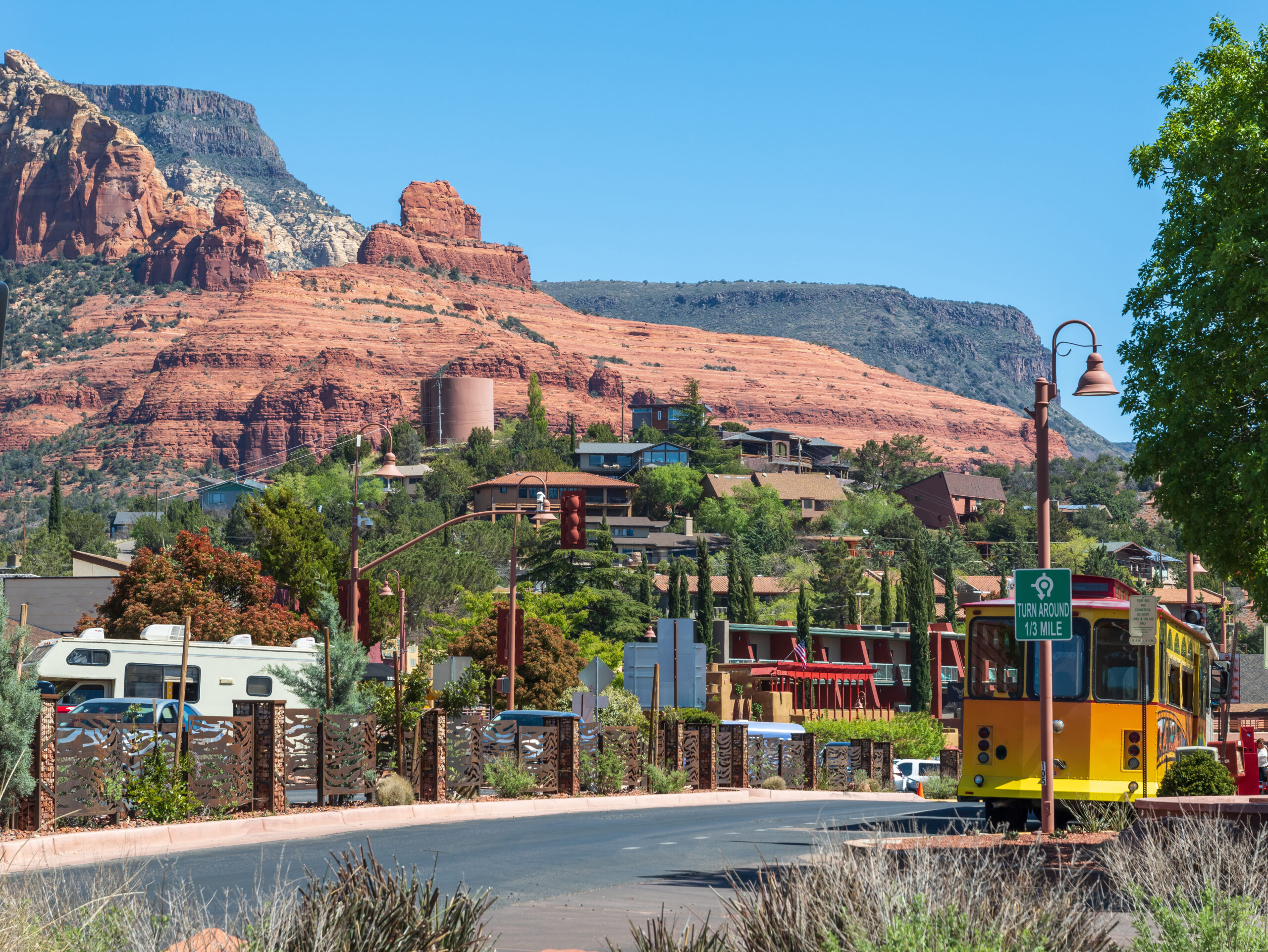 Sedona, AZ downtown street Travel Destinations for Seniors