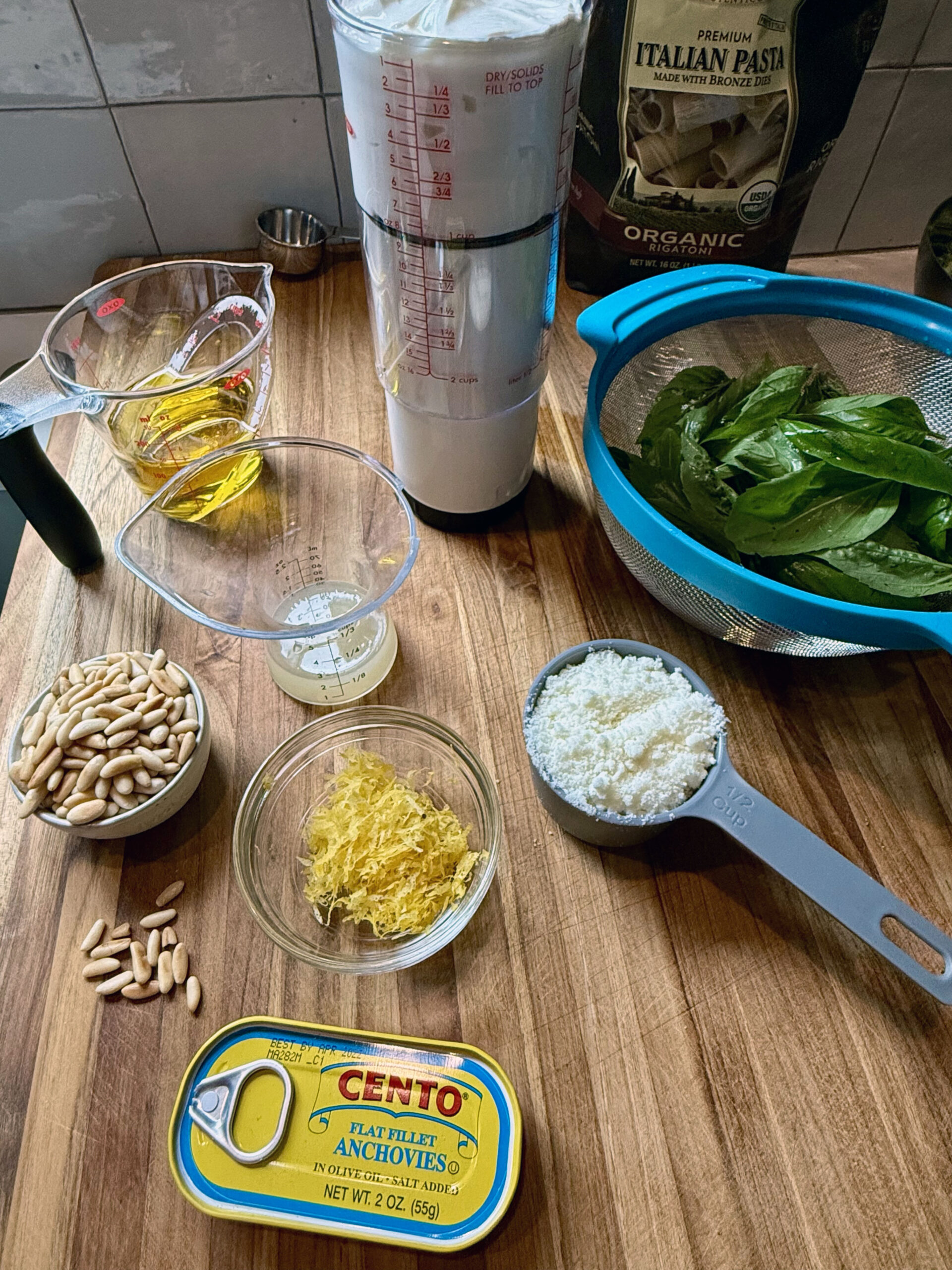 Creamy Broccoli Pasta ingredients
