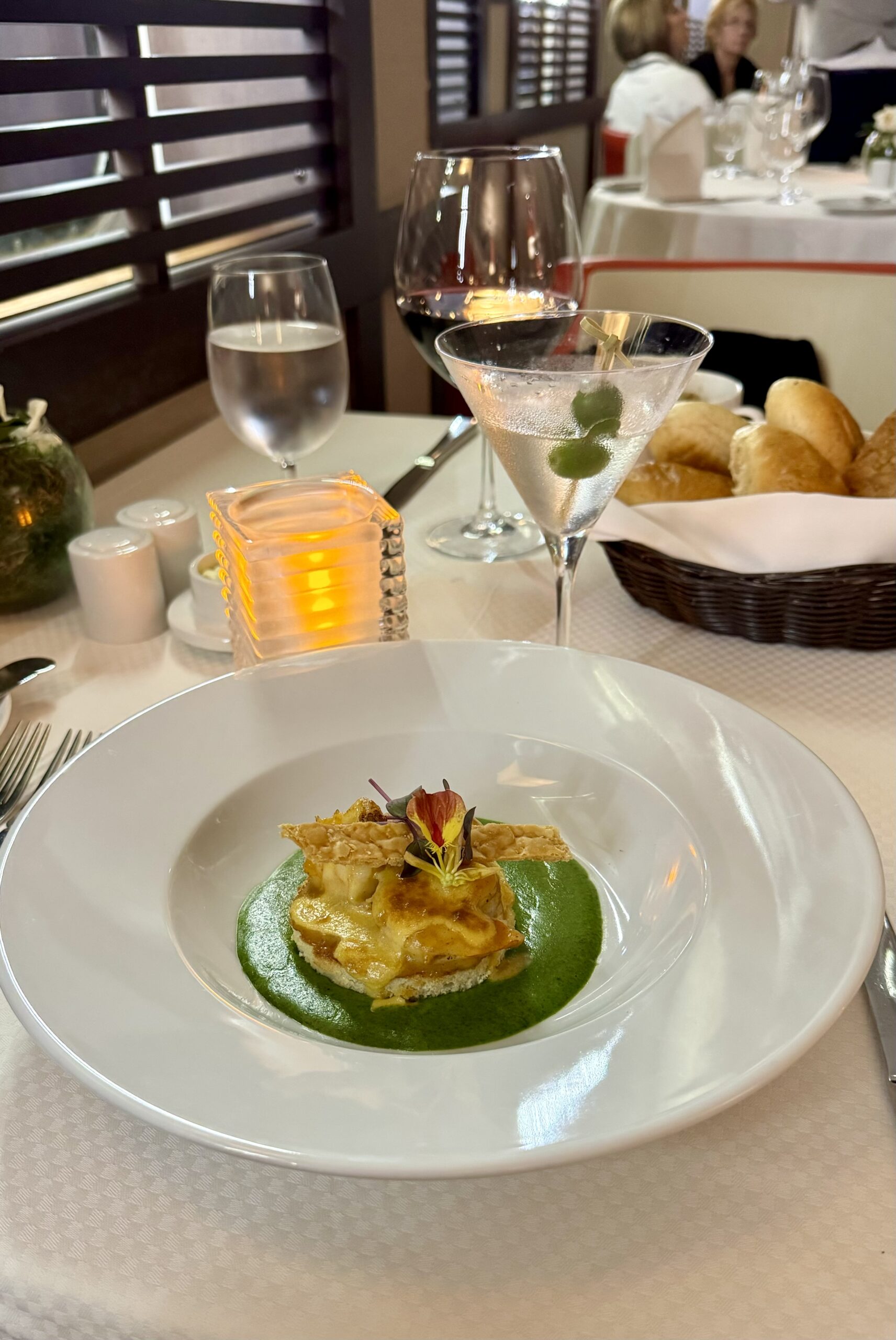 Mediterranean Cruise dinner course