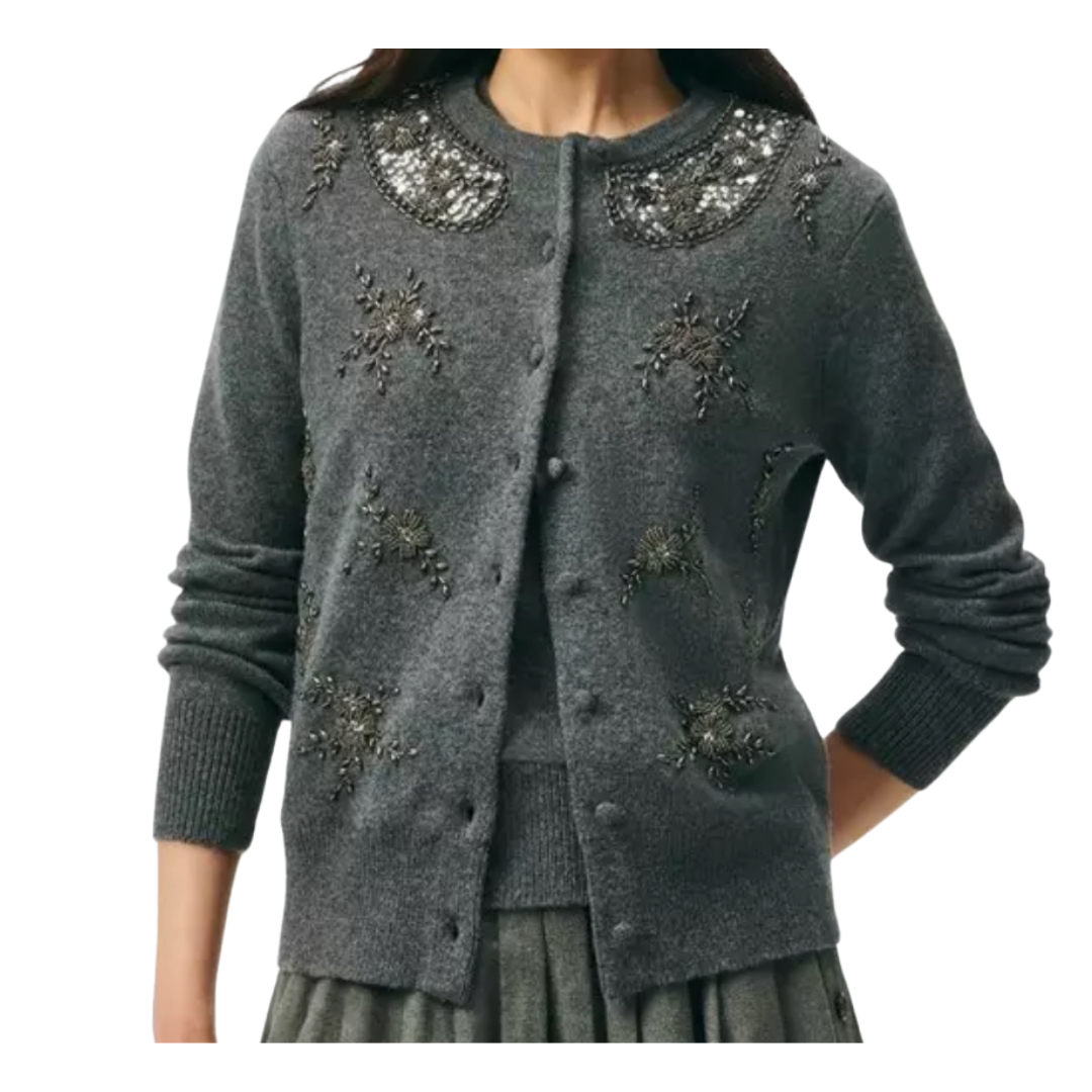 embellished twinset cardigan