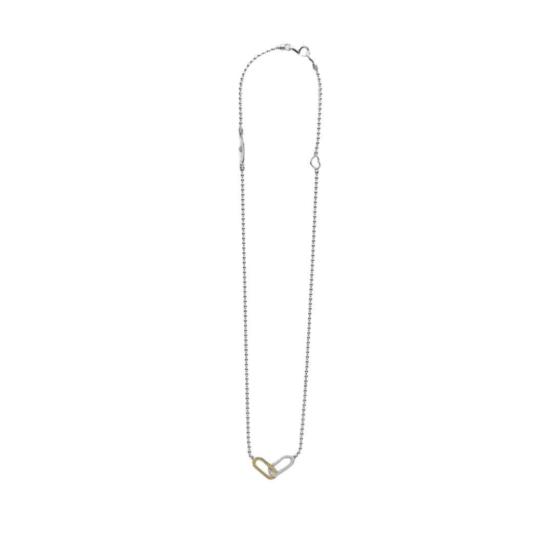 diamond bead link necklace