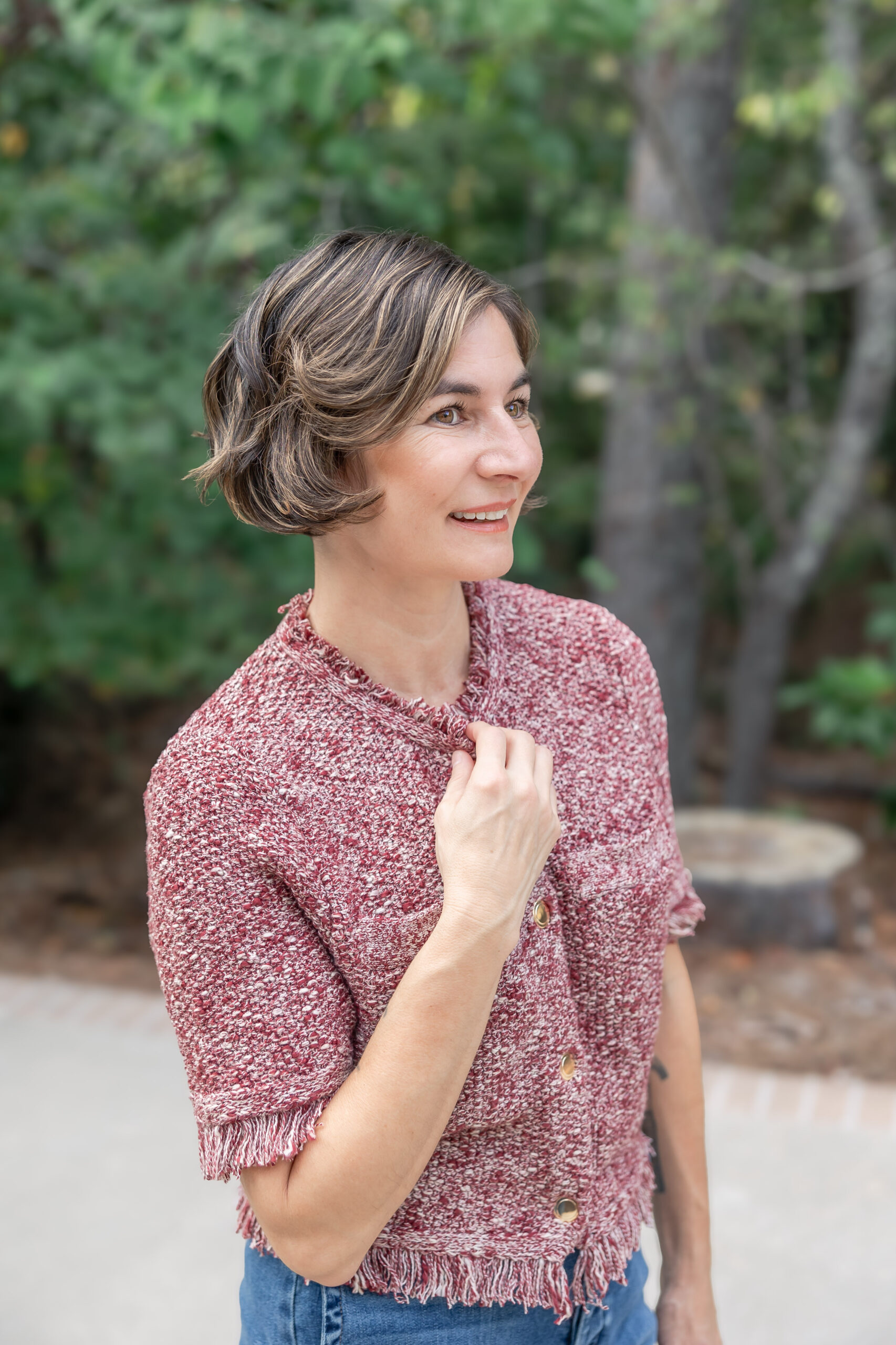fringe-trim lady jacket