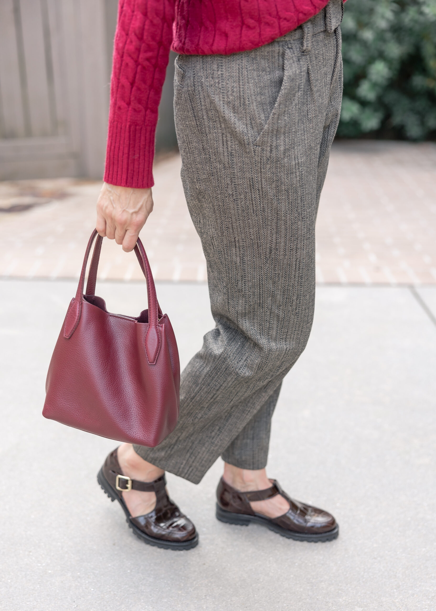 burgundy fall accessories