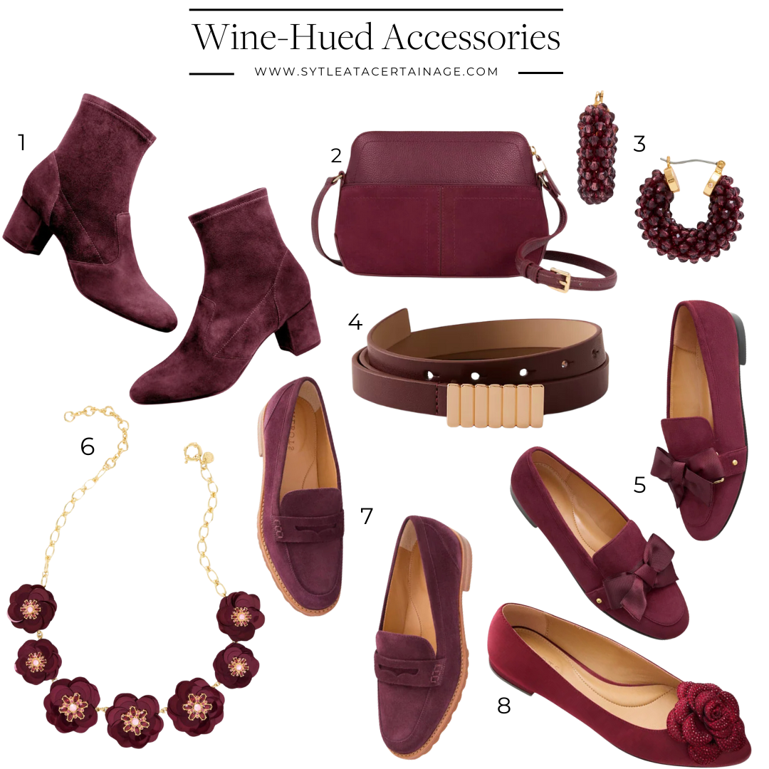 Wine-Hued Accessories Wine-Hued Accessories