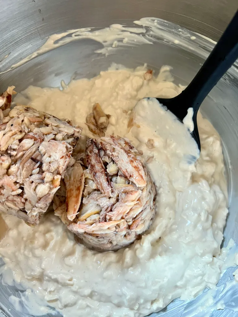 Hot and Cheesy Crab Dip mixture