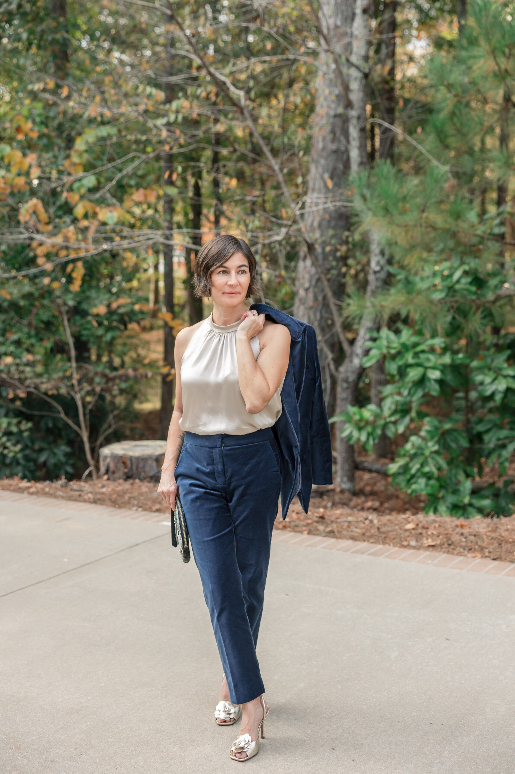 Beth SAACA | August, Sept. & Oct. 2024 silk and velvet outfit