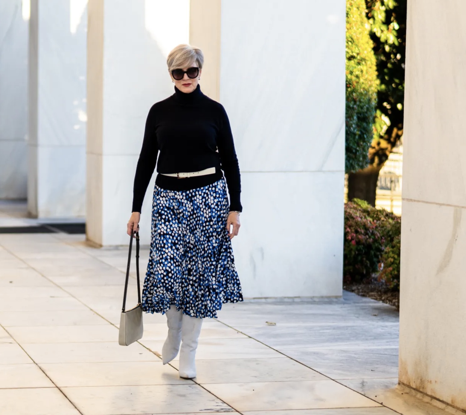 Midi Skirt and Sweater Combo Midi Skirt and Sweater Combo