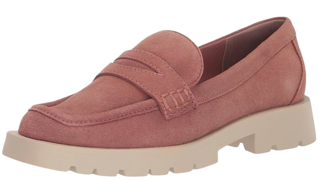 Mauve Suede Loafers