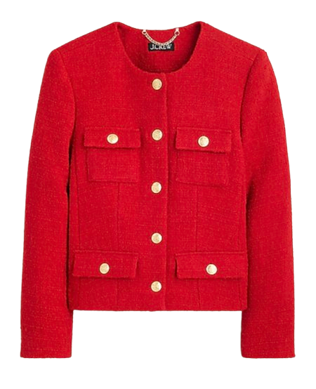 Red Tweed Lady Jacket