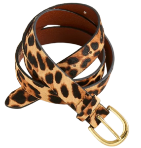 Leopard Print Calf Hair Belt