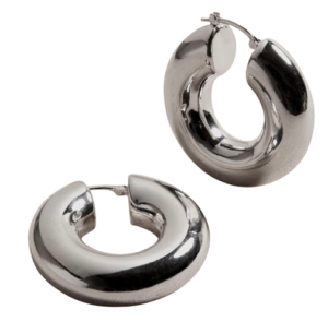 Ravena Large Silver Hoops