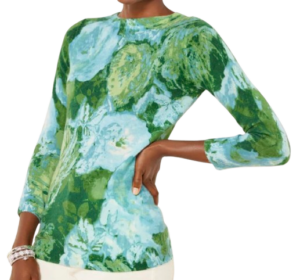 Abstract Floral Audrey Sweater