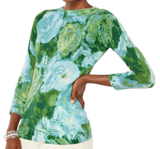 Abstract Floral Audrey Sweater
