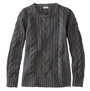Dark Grey Cable Knit Sweater