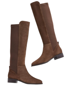 Suede Stretch Riding Boots