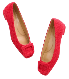 Talbots Sequin Bouclรฉ Sutton Buckle Flats