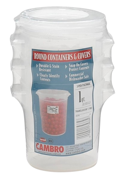 Cambro 1-Qt. Containers with Lids