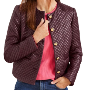 Talbots Embossed Faux Leather Jacket