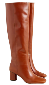 J.Crew Knee-High Round Heel Boots in Leather