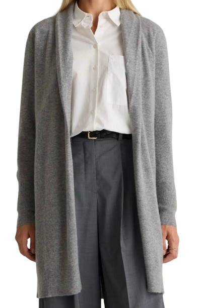 Quince Mongolian Cashmere Duster Cardigan Sweater