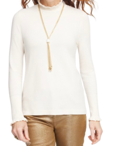 Chico’s Ruffle Turtleneck Sweater