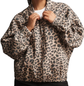 Pilcro Riley Leopard Bomber Jacket