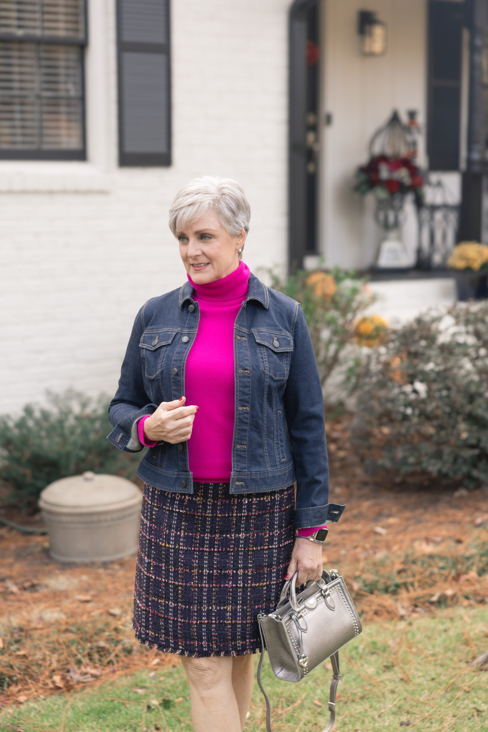 How to Rock Your Tweed Skirt in winter