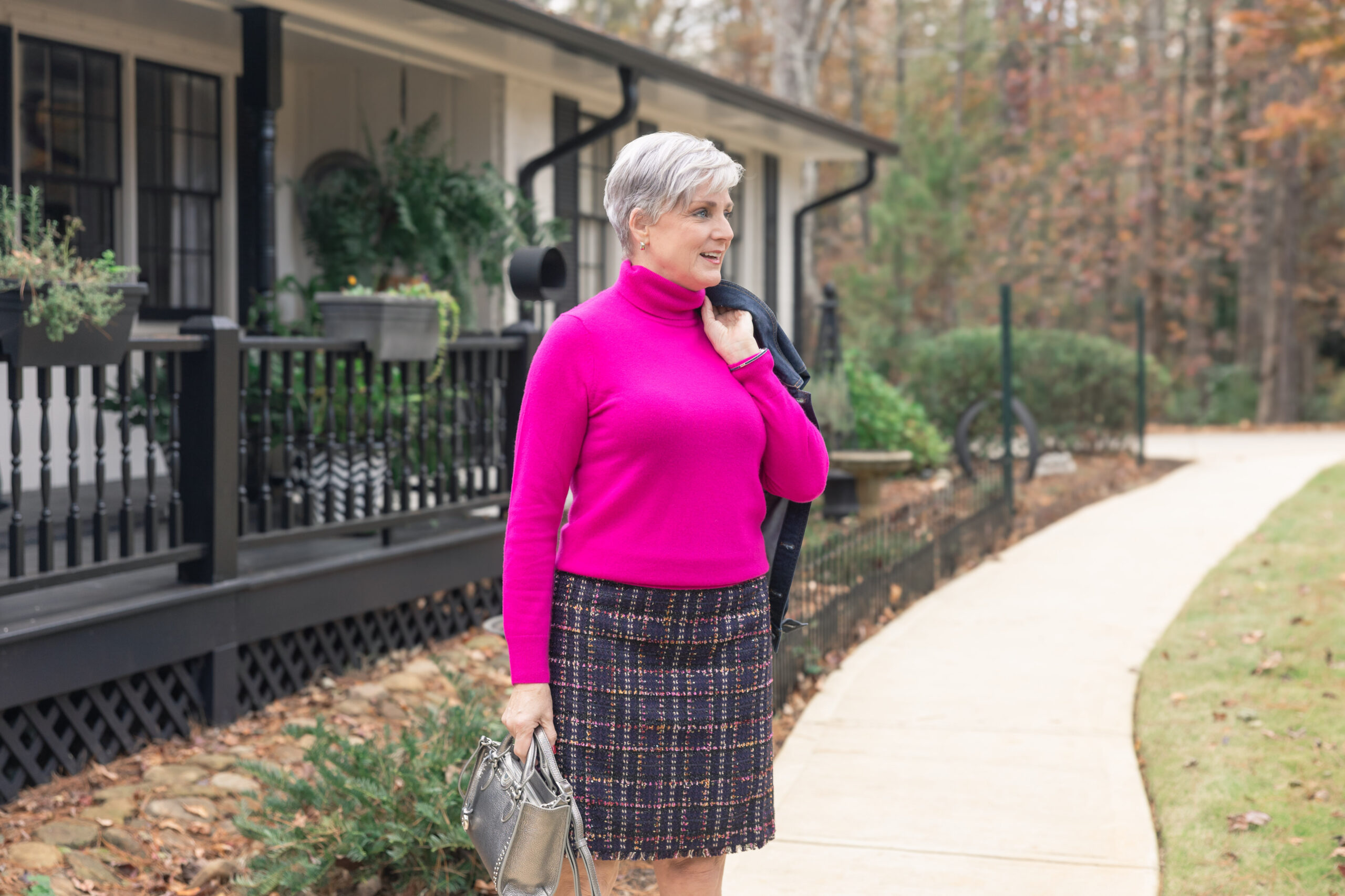 How to Rock Your Tweed Skirt in winter