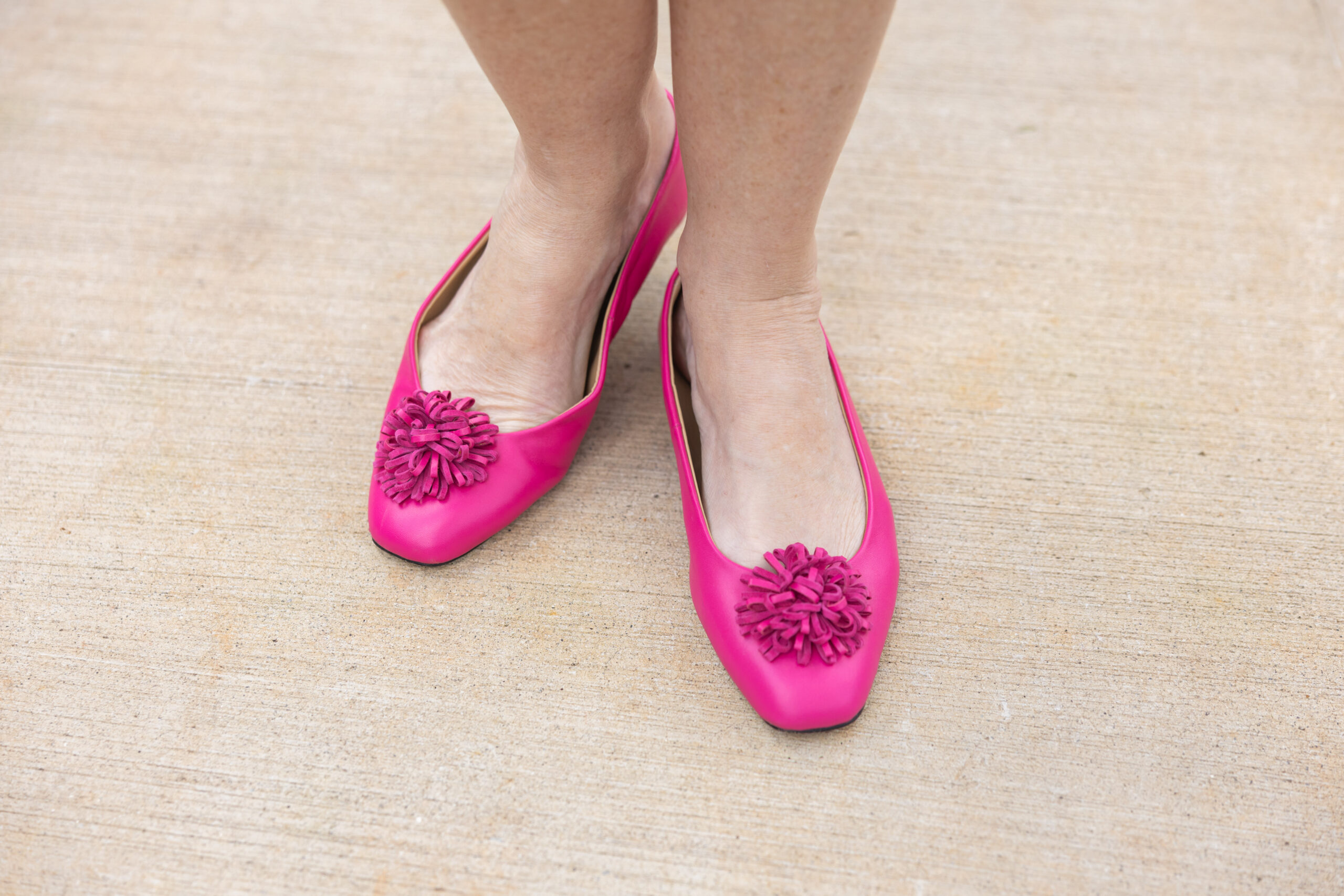 hot pink ballet flats