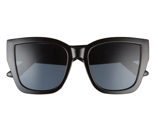 Aire Black Square Sunglasses