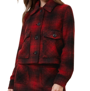Banana Republic Factory Cropped Plaid Jacket