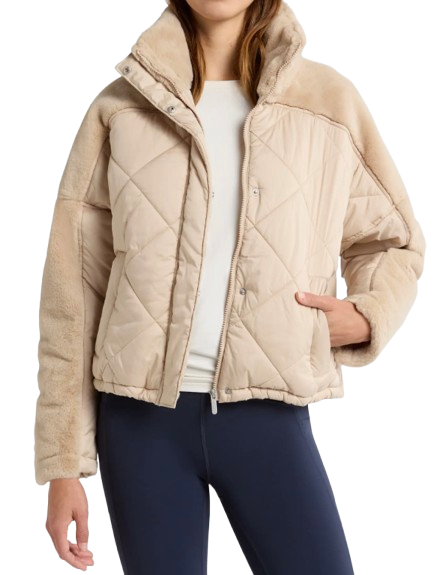 Nordstrom Faux Fur Quilted Jacket