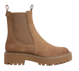 Sam Edelman Suede Chelsea Boots – Almond