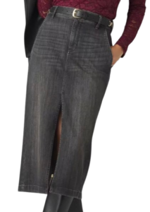WHBM Charcoal Denim Skirt