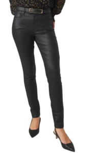 White House Black Market High Rise Coated Skinny Jeans