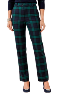 Talbots Southampton Dashing Black Watch Straight Leg Pants