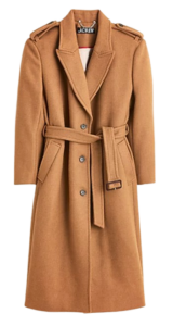 J.Crew Wrap Trench Coat in Italian Double-Faced Wool