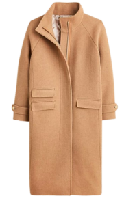 J.Crew Long Toscana Coat in Italian Stadium Cloth Wool Blend