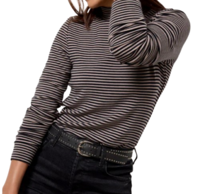Evereve Kody Stripe Turtleneck