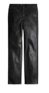 J.Crew Factory Full Length Faux Leather Straight Leg Pant