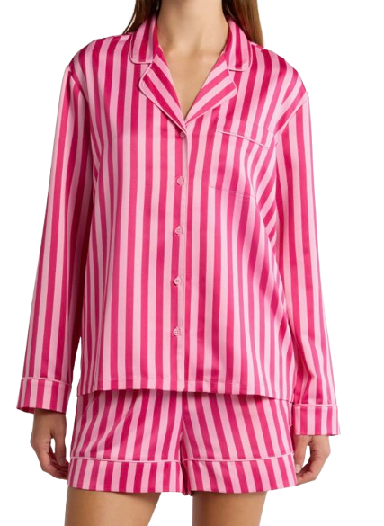 Nordstrom Satin Long Sleeve Short Pajamas