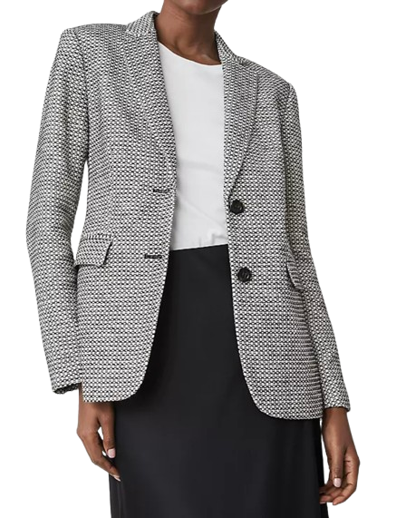 Ann Taylor Greenwich Blazer in Plaid Tweed